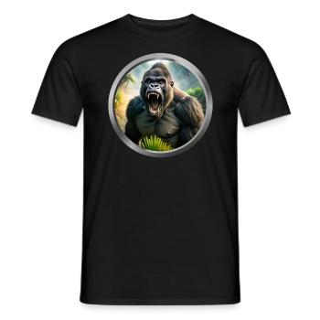 Gorilla Animal - Men's T-Shirt - black - Front - AI Model Male 178 light (178cm)