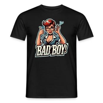 Ton professeur dit, pouce en l’air, mauvais garçon - T-shirt homme - noir - Devant - AI Model Male 178 light (178cm)