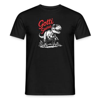 Gotti Saurus Design unique de la marraine Gotti - T-shirt homme - noir - Devant - AI Model Male 178 light (178cm)