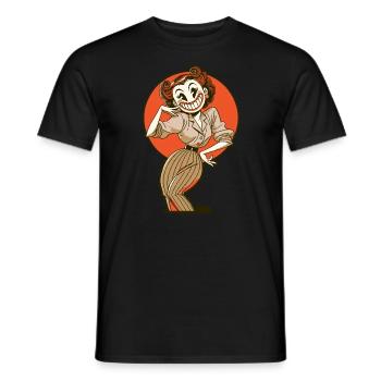 Clown woman, the clown's wife - Men's T-Shirt - black - Front - AI Model Male 178 light (178cm)