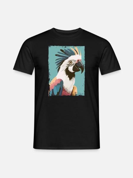 Majestätischer Kakadu - Männer T-Shirt - Schwarz