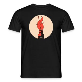 La flamme de la liberté - T-shirt homme - noir - Devant - AI Model Male 178 light (178cm)