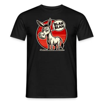 Bored donkey just hears blah blah - Men's T-Shirt - black - Front - AI Model Male 178 light (178cm)