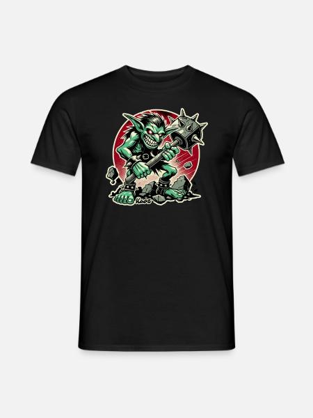 Nasty Goblin with Big Hammer - Men's T-Shirt - black
