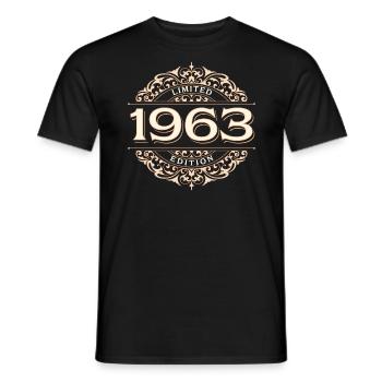 Limited Edition 1963 Vintage Birthday Gift - Men's T-Shirt - black - Front - AI Model Male 178 light (178cm)
