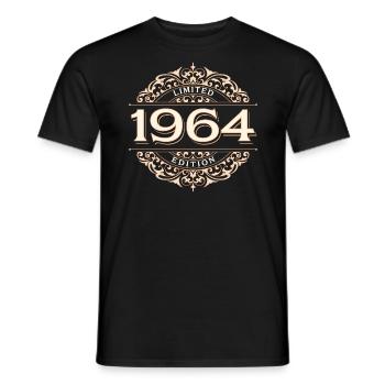 Limited Edition 1964 Vintage Geburtstag Geschenk - Männer T-Shirt - Schwarz - Vorne - AI Model Male 178 light (178cm)
