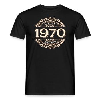Limited Edition 1970 Vintage Geburtstag Geschenk - Männer T-Shirt - Schwarz - Vorne - AI Model Male 178 light (178cm)