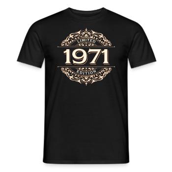 Limited Edition 1971 Vintage Geburtstag Geschenk - Männer T-Shirt - Schwarz - Vorne - AI Model Male 178 light (178cm)