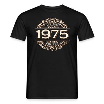 Limited Edition 1975 Vintage Geburtstag Geschenk - Männer T-Shirt - Schwarz - Vorne - AI Model Male 178 light (178cm)