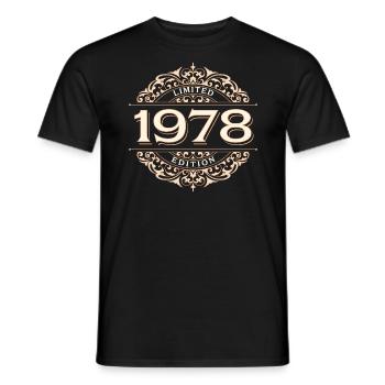 Limited Edition 1978 Vintage Geburtstag Geschenk - Männer T-Shirt - Schwarz - Vorne - AI Model Male 178 light (178cm)