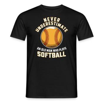 Softball Dire Sports Drôle Softball Cadeau - T-shirt homme - noir - Devant - AI Model Male 178 light (178cm)