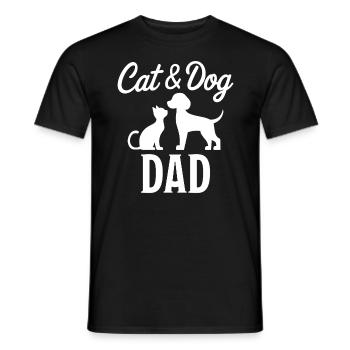 Katze und Hund Spruch Lustiges Haustier Geschenk - Männer T-Shirt - Schwarz - Vorne - AI Model Male 178 light (178cm)