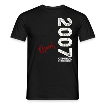18. Geburtstag Geschenk Mann Vintage März 2007 - Männer T-Shirt - Schwarz - Vorne - AI Model Male 178 light (178cm)