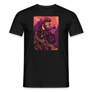 Adventure Mountain Biking Mountain Bike Design - Men's T-Shirt - black - Front - AI Model Male 178 light (178cm)