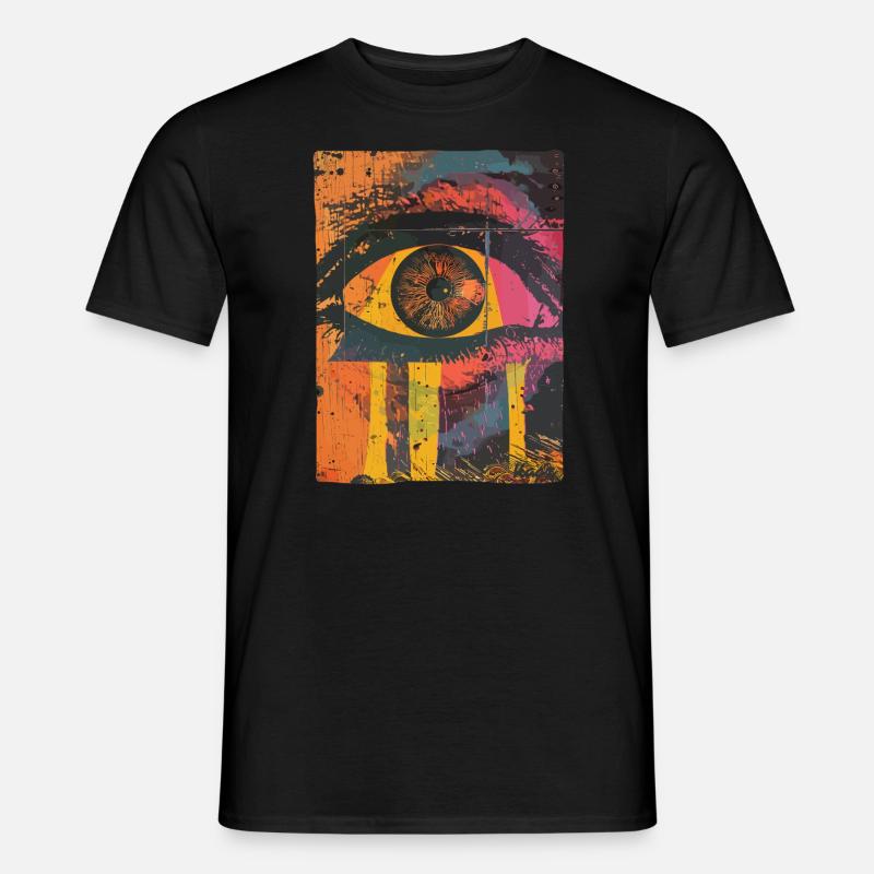 Pop Art Auge Graffiti - Männer T-Shirt - Schwarz