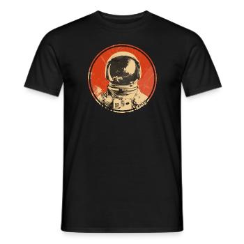 Retro Astronaut Weltraum-Design - Männer T-Shirt - Schwarz - Vorne - AI Model Male 178 light (178cm)