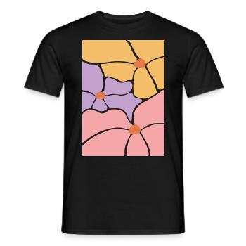 Boho Flora Flowers - Men's T-Shirt - black - Front - AI Model Male 178 light (178cm)