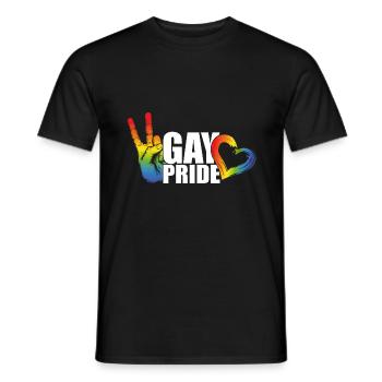 Gay Pride LGBT - Men's T-Shirt - black - Front - AI Model Male 178 light (178cm)