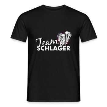 Team Schlager - Men's T-Shirt - black - Front - AI Model Male 178 light (178cm)