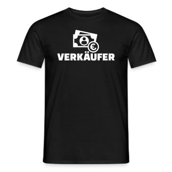 Verkäufer - Männer T-Shirt - Schwarz - Vorne - AI Model Male 178 light (178cm)