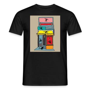 Scorpios Retro Environment Zodiac Sign - Men's T-Shirt - black - Front - AI Model Male 178 light (178cm)