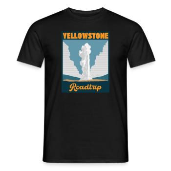 Yellowstone Road Trip Vacances en famille - T-shirt homme - noir - Devant - AI Model Male 178 light (178cm)