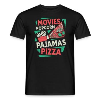 Kino Movies Popcorn - Männer T-Shirt - Schwarz - Vorne - AI Model Male 178 light (178cm)