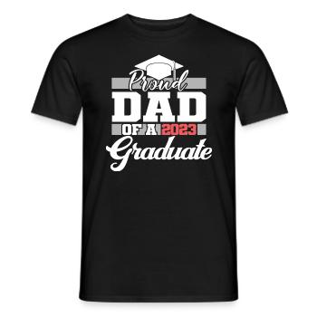 Proud Dad Of A 2023 Graduate Graduation For Men - Men's T-Shirt - black - Front - AI Model Male 178 light (178cm)