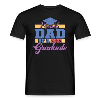 Stolzer Vater eines 2023 Graduate Graduation For Men - Männer T-Shirt - Schwarz - Vorne - AI Model Male 178 light (178cm)