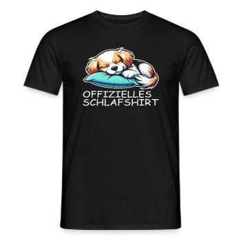 Schlafshirt Hund - Männer T-Shirt - Schwarz - Vorne - AI Model Male 178 light (178cm)