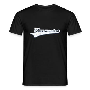 TRAVEMÜNDE URLAUB OSTSEE - Männer T-Shirt - Schwarz - Vorne - AI Model Male 178 light (178cm)