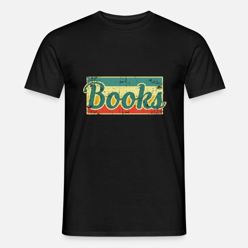 Bücher - Männer T-Shirt - Schwarz