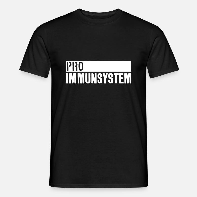 PRO IMMUNSYSTEM IMPFEN - Männer T-Shirt - Schwarz