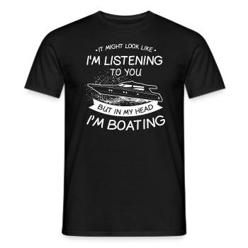 Bootfahren Boot Geschenkidee - Männer T-Shirt - Schwarz - Vorne - AI Model Male 178 light (178cm)