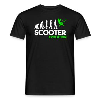 Scooter Evolution Stunt Scooter Jungen Tretroller - Männer T-Shirt - Schwarz - Vorne - AI Model Male 178 light (178cm)