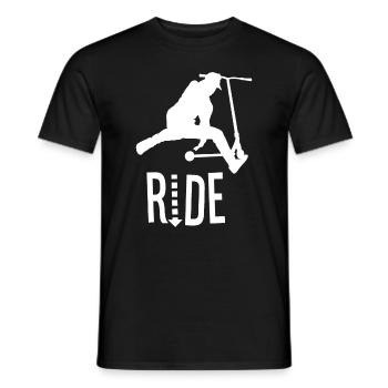 Ride Stunt Scooter Jungen Tretroller Roller Jungen - Männer T-Shirt - Schwarz - Vorne - AI Model Male 178 light (178cm)