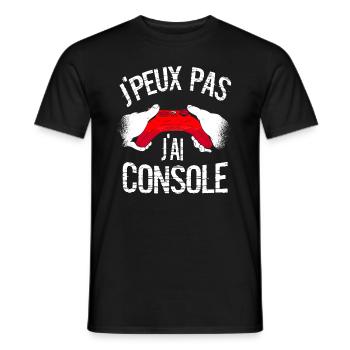 J'Peux Pas J'ai Console cadeau Gamer - T-shirt homme - noir - Devant - AI Model Male 178 light (178cm)