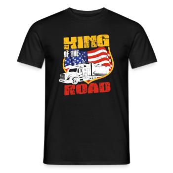 Trucker King Of The Road Trucking Truck Lover - T-shirt homme - noir - Devant - AI Model Male 178 light (178cm)