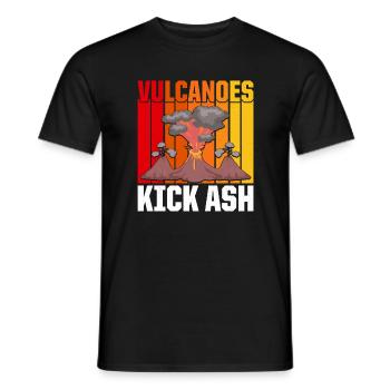 Retro Volcanoes Kick Ash Geologe Vintage Vulkan - Männer T-Shirt - Schwarz - Vorne - AI Model Male 178 light (178cm)