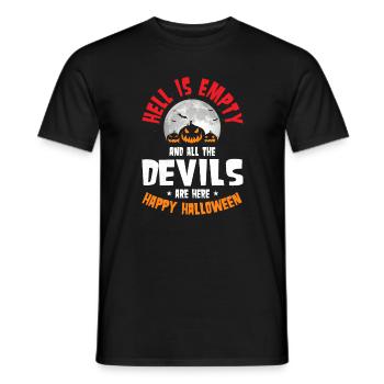 L’enfer est vide Devils Happy Halloween Costume - T-shirt homme - noir - Devant - AI Model Male 178 light (178cm)