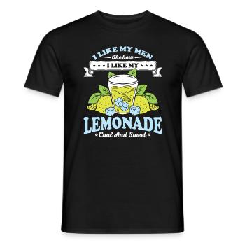 Lemonade Cool and Cute Husband Wife Gift - Men's T-Shirt - black - Front - AI Model Male 178 light (178cm)