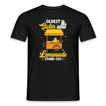 Oldest Sister And Lemonade Stand CEO Lemonade Crew - Men's T-Shirt - black - Front - AI Model Male 178 light (178cm)
