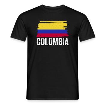 Colombie Pays Drapeau Colombien - T-shirt homme - noir - Devant - AI Model Male 178 light (178cm)