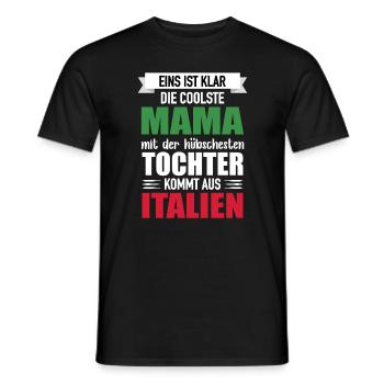 Mom Prettiest Daughter Italy Gift - Men's T-Shirt - black - Front - AI Model Male 178 light (178cm)