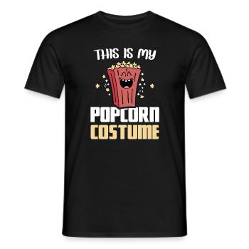 Costume de pop-corn Popcorn maïs soufflé Machine à pop-corn - T-shirt homme - noir - Devant - AI Model Male 178 light (178cm)