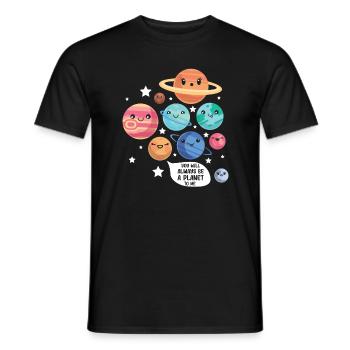 Pluton Planète Blague Drôle Cosmonaute Galaxie Physicien - T-shirt homme - noir - Devant - AI Model Male 178 light (178cm)