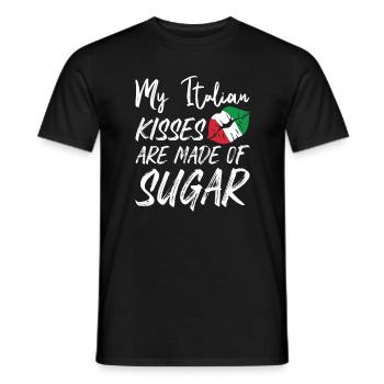 Les baisers italiens sont faits de sucre Italienisch Kuss - T-shirt homme - noir - Devant - AI Model Male 178 light (178cm)