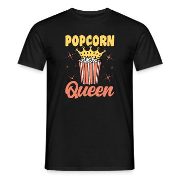 Popcorn Queen Lustiges Popped Corn Geschenk - Männer T-Shirt - Schwarz - Vorne - AI Model Male 178 light (178cm)