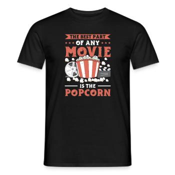 Popcorn Movie Night Cadeau de soirée cinéma Pop Corn - T-shirt homme - noir - Devant - AI Model Male 178 light (178cm)