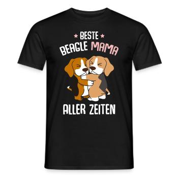 Beste Beagle Mama - Männer T-Shirt - Schwarz - Vorne - AI Model Male 178 light (178cm)